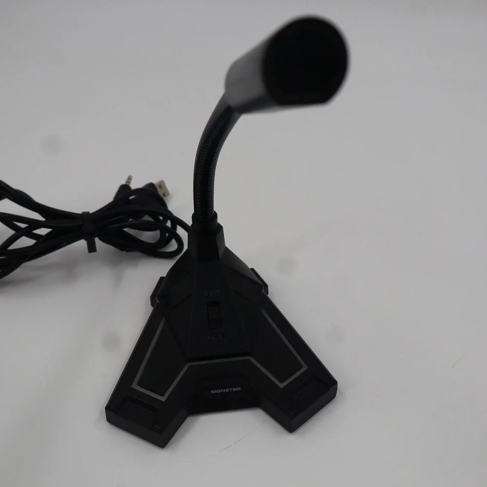 Monster Gaming Mic‎ with RGB 2MNGA0718B Black Desktop Gooseneck Microphone